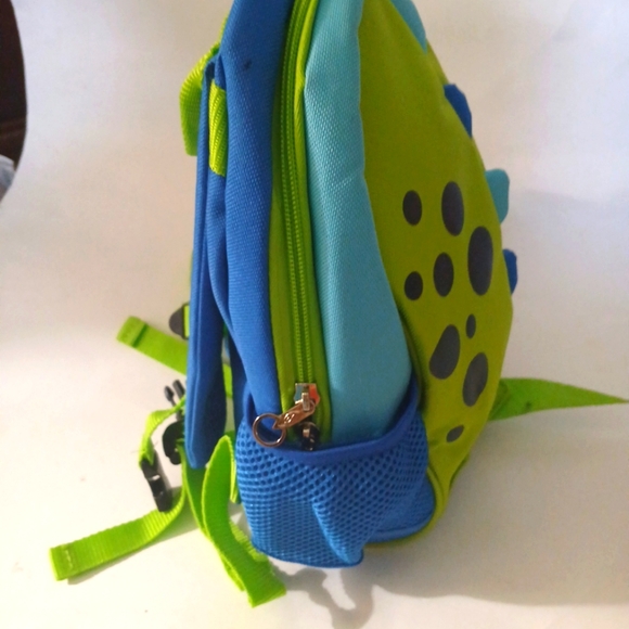 Yodo Insulated Lunch Bag Backpack Green Blue Has A Dinosaur Turtle Theme - Picture 2 of 5